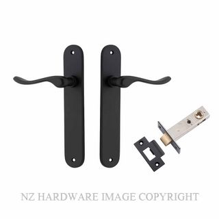 IVER 12924KPASS60 STIRLING PASSAGE LATCH KITSET OVAL PLATE MATT BLACK