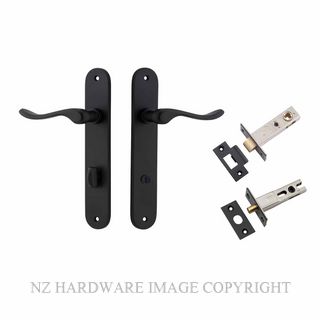 IVER 12924KPRIV60 STIRLING PRIVACY LATCH KITSET OVAL PLATE MATT BLACK