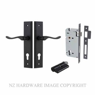 IVER 12926KENTR60KK STIRLING KEY-KEY ENTRANCE LOCK KITSET STEPPED PLATE MATT BLACK