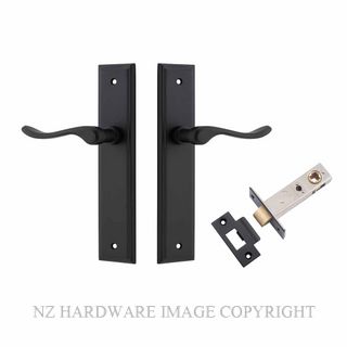 IVER 12926KPASS60 STIRLING PASSAGE LATCH KITSET STEPPED PLATE MATT BLACK