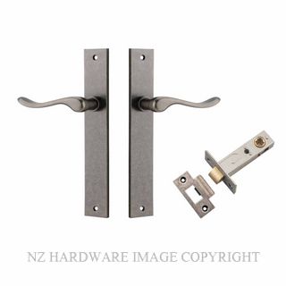 IVER 13920KPASS60 STIRLING PASSAGE LATCH KITSET RECTANGULAR PLATE DISTRESSED NICKEL