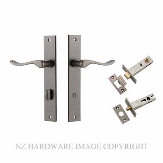 IVER 13920KPRIV60 STIRLING PRIVACY LATCH KITSET RECTANGULAR PLATE DISTRESSED NICKEL