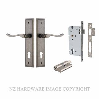 IVER 13926KENTR60KK STIRLING KEY-KEY ENTRANCE LOCK KITSET STEPPED PLATE DISTRESSED NICKEL
