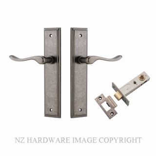 IVER 13926KPASS60 STIRLING PASSAGE LATCH KITSET STEPPED PLATE DISTRESSED NICKEL