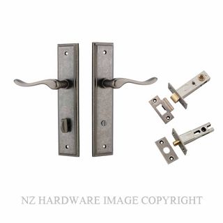 IVER 13926KPRIV60 STIRLING PRIVACY LATCH KITSET STEPPED PLATE DISTRESSED NICKEL