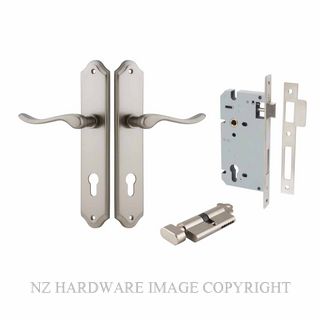 IVER 14922KENTR60KT STIRLING KEY-TURN ENTRANCE LOCK KITSET SHOULDERED PLATE SATIN NICKEL