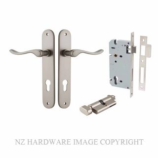 IVER 14924KENTR60KT STIRLING KEY-TURN ENTRANCE LOCK KITSET OVAL PLATE SATIN NICKEL
