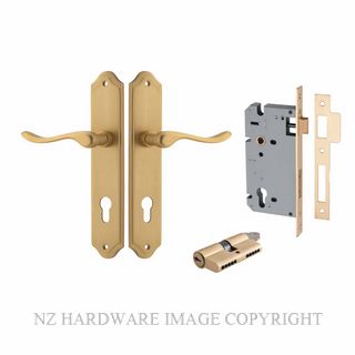 IVER 15422KENTR60KK STIRLING KEY-KEY ENTRANCE LOCK KITSET SHOULDERED PLATE BRUSHED BRASS