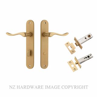 IVER 15424KPRIV60 STIRLING PRIVACY LATCH KITSET OVAL PLATE BRUSHED BRASS