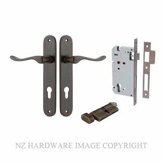 IVER 10924KENTR60KT STIRLING KEY-TURN ENTRANCE LOCK KITSET OVAL PLATE SIGNATURE BRASS