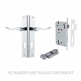 IVER 11920KENTR60KT STIRLING KEY-TURN ENTRANCE LOCK KITSET RECTANGULAR PLATE CHROME PLATE