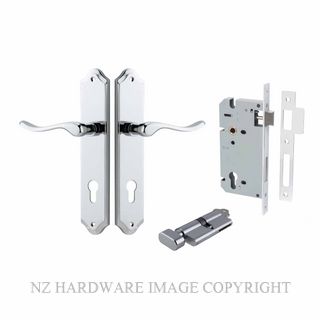 IVER 11922KENTR60KT STIRLING KEY-TURN ENTRANCE LOCK KITSET SHOULDERED PLATE CHROME PLATE