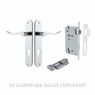 IVER 11924KENTR60KT STIRLING KEY-TURN ENTRANCE LOCK KITSET OVAL PLATE CHROME PLATE