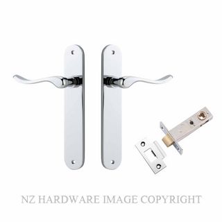 IVER 11924KPASS60 STIRLING PASSAGE LATCH KITSET OVAL PLATE CHROME PLATE
