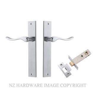 IVER 12420KPASS60 STIRLING PASSAGE LATCH KITSET RECTANGULAR PLATE BRUSHED CHROME