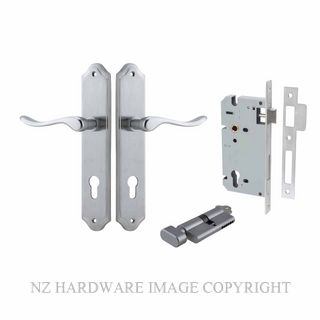 IVER 12422KENTR60KT STIRLING KEY-TURN ENTRANCE LOCK KITSET SHOULDERED PLATE BRUSHED CHROME