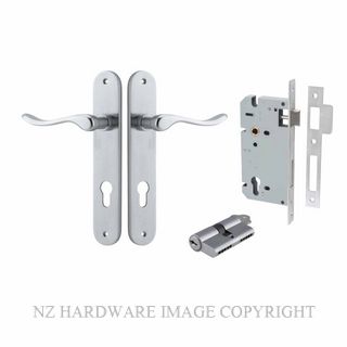 IVER 12424KENTR60KK STIRLING KEY-KEY ENTRANCE LOCK KITSET OVAL PLATE BRUSHED CHROME
