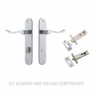 IVER 12424KPRIV60 STIRLING PRIVACY LATCH KITSET OVAL PLATE BRUSHED CHROME