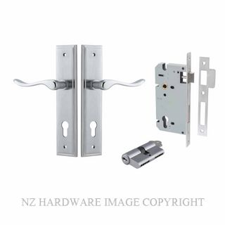 IVER 12426KENTR60KK STIRLING KEY-KEY ENTRANCE LOCK KITSET STEPPED PLATE BRUSHED CHROME