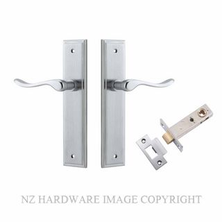 IVER 12426KPASS60 STIRLING PASSAGE LATCH KITSET STEPPED PLATE BRUSHED CHROME