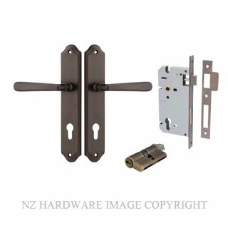 IVER 10874KENTR60KK COPENHAGEN KEY-KEY ENTRANCE LOCK KITSET SHOULDERED PLATE SIGNATURE BRASS