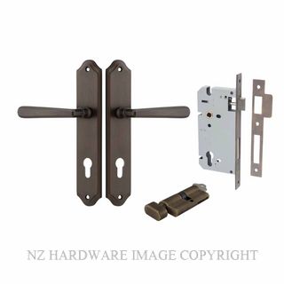 IVER 10874KENTR60KT COPENHAGEN KEY-TURN ENTRANCE LOCK KITSET SHOULDERED PLATE SIGNATURE BRASS