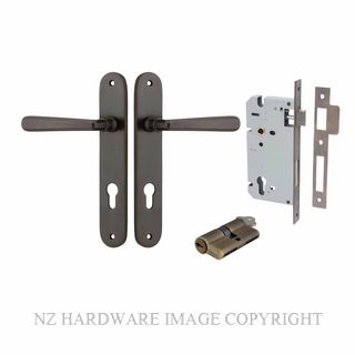 IVER 10876KENTR60KK COPENHAGEN KEY-KEY ENTRANCE LOCK KITSET OVAL PLATE SIGNATURE BRASS
