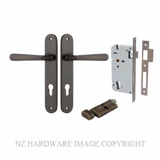 IVER 10876KENTR60KT COPENHAGEN KEY-TURN ENTRANCE LOCK KITSET OVAL PLATE SIGNATURE BRASS