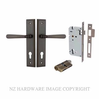 IVER 10878KENTR60KK COPENHAGEN KEY-KEY ENTRANCE LOCK KITSET STEPPED PLATE SIGNATURE BRASS