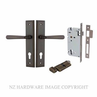 IVER 10878KENTR60KT COPENHAGEN KEY-TURN ENTRANCE LOCK KITSET STEPPED PLATE SIGNATURE BRASS