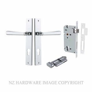 IVER 11872KENTR60KT COPENHAGEN KEY-TURN ENTRANCE LOCK KITSET RECTANGULAR PLATE CHROME PLATE