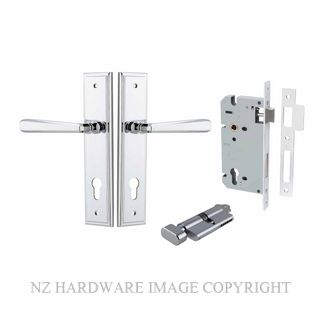 IVER 11878KENTR60KT COPENHAGEN KEY-TURN ENTRANCE LOCK KITSET STEPPED PLATE CHROME PLATE