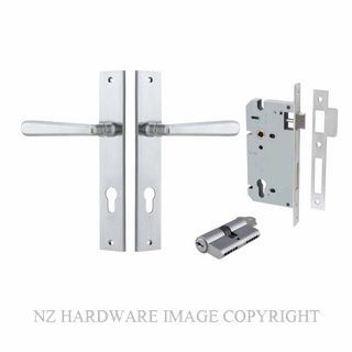 IVER 12372KENTR60KK COPENHAGEN KEY-KEY ENTRANCE LOCK KITSET RECTANGULAR PLATE BRUSHED CHROME