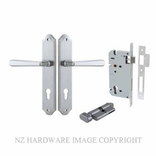 IVER 12374KENTR60KT COPENHAGEN KEY-TURN ENTRANCE LOCK KITSET SHOULDERED PLATE BRUSHED CHROME