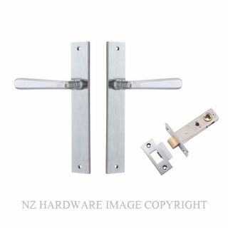 IVER 12372KPASS60 COPENHAGEN PASSAGE LATCH KITSET RECTANGULAR PLATE BRUSHED CHROME
