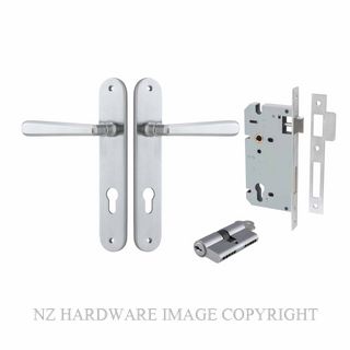 IVER 12376KENTR60KK COPENHAGEN KEY-KEY ENTRANCE LOCK KITSET OVAL PLATE BRUSHED CHROME