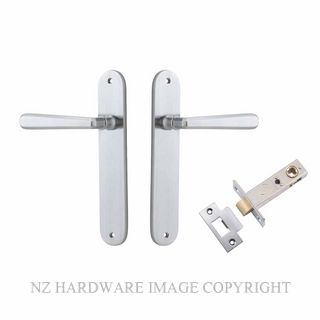 IVER 12376KPASS60 COPENHAGEN PASSAGE LATCH KITSET OVAL PLATE BRUSHED CHROME