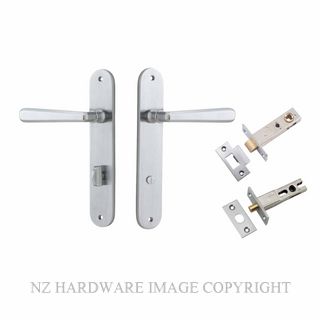 IVER 12376KPRIV60 COPENHAGEN PRIVACY LATCH KITSET OVAL PLATE BRUSHED CHROME