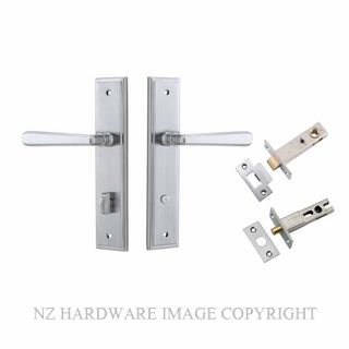 IVER 12378KPRIV60 COPENHAGEN PRIVACY LATCH KITSET STEPPED PLATE BRUSHED CHROME