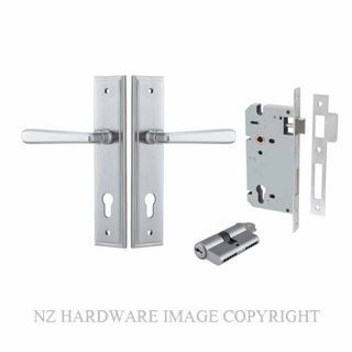 IVER 12378KENTR60KK COPENHAGEN KEY-KEY ENTRANCE LOCK KITSET STEPPED PLATE BRUSHED CHROME