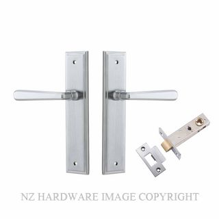 IVER 12378KPASS60 COPENHAGEN PASSAGE LATCH KITSET STEPPED PLATE BRUSHED CHROME