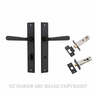 IVER 12872KPRIV60 COPENHAGEN PRIVACY LATCH KITSET RECTANGULAR PLATE MATT BLACK
