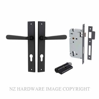 IVER 12872KENTR60KK COPENHAGEN KEY-KEY ENTRANCE LOCK KITSET RECTANGULAR PLATE MATT BLACK