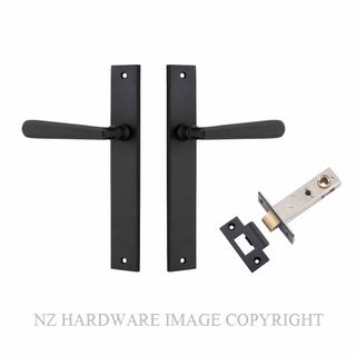 IVER 12872KPASS60 COPENHAGEN PASSAGE LATCH KITSET RECTANGULAR PLATE MATT BLACK