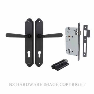 IVER 12874KENTR60KK COPENHAGEN KEY-KEY ENTRANCE LOCK KITSET SHOULDERED PLATE MATT BLACK