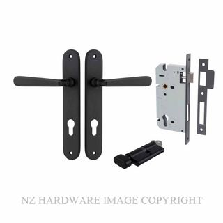 IVER 12876KENTR60KT COPENHAGEN KEY-TURN ENTRANCE LOCK KITSET OVAL PLATE MATT BLACK