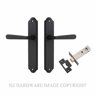 IVER 12874KPASS60 COPENHAGEN PASSAGE LATCH KITSET SHOULDERED PLATE MATT BLACK
