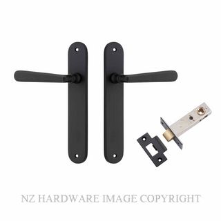IVER 12876KPASS60 COPENHAGEN PASSAGE LATCH KITSET OVAL PLATE MATT BLACK