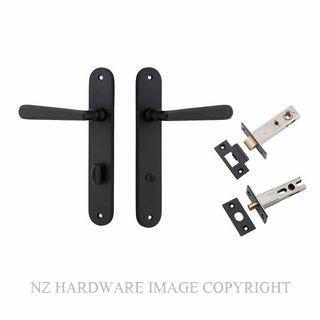 IVER 12876KPRIV60 COPENHAGEN PRIVACY LATCH KITSET OVAL PLATE MATT BLACK