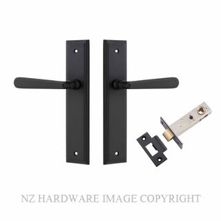 IVER 12878KPASS60 COPENHAGEN PASSAGE LATCH KITSET STEPPED PLATE MATT BLACK